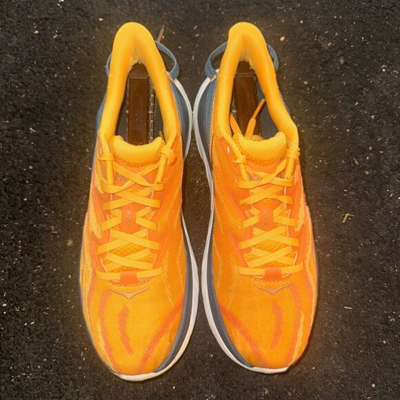 HOKA 9 B Mach Supersonic Profly Running Shoes Womens Orange Sneakers - Picture 5 of 7